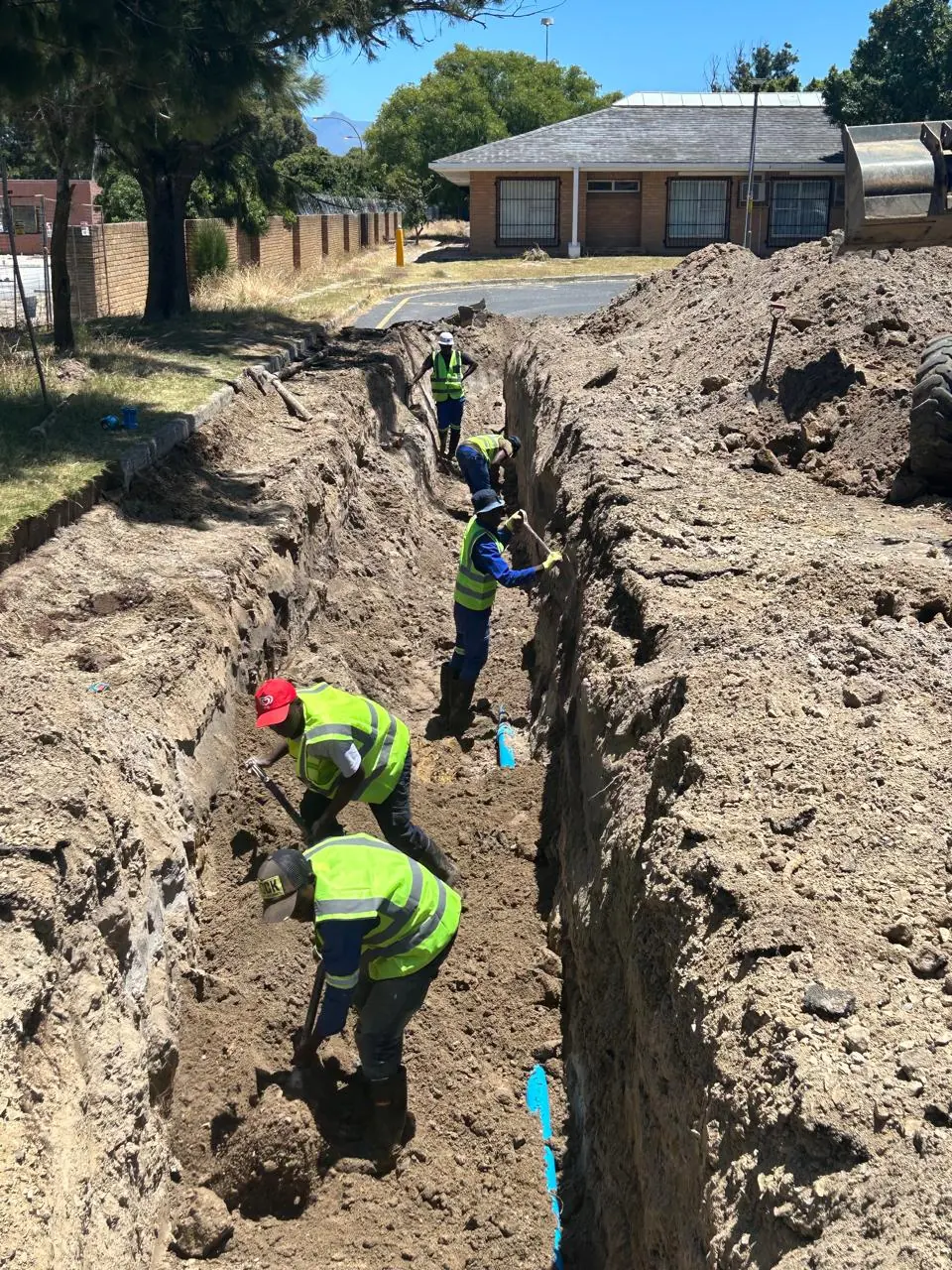 Excavating to reach an underground line
